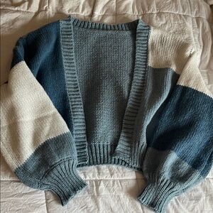 Stylish Blue and White Women's Sweater